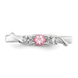 Survivor Collection Sterling Silver Rhodium-plated White and Pink Crystal Topaz Joanna Ring - Birthstone Company