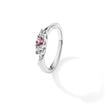 Survivor Collection Sterling Silver Rhodium-plated White and Pink Crystal Topaz Joanna Ring - Birthstone Company