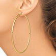 14k Polished 2x80mm Lightweight Round Tube Hoop Earrings