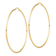 14k Polished 2x90mm Round Tube Hoop Earrings