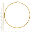 14k Polished 2x90mm Lightweight Round Tube Hoop Earrings