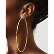 14k Polished 2x100mm Round Tube Hoop Earrings