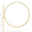 14k Polished 2x100mm Round Tube Hoop Earrings
