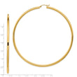 14k Polished 3x90mm Round Tube Hoop Earrings