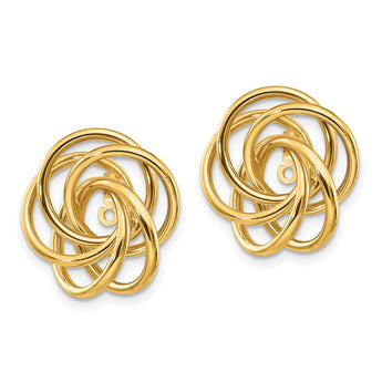 14k Polished Love Knot Earring Jackets - Birthstone Company
