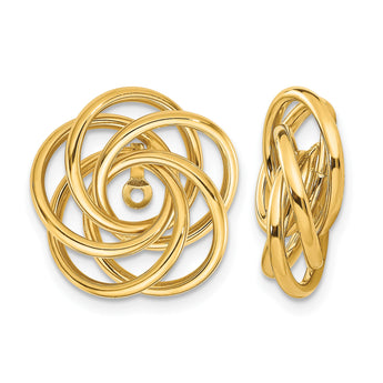 14k Polished Love Knot Earring Jackets - Birthstone Company
