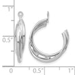 14K White Gold Polished Hoop Earring Jackets - Birthstone Company