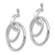 14K White Gold Polished & Twisted Fancy Earring Jackets - Birthstone Company
