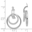 14K White Gold Polished & Twisted Fancy Earring Jackets - Birthstone Company