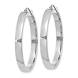 14K White Gold Polished Hoop Earring