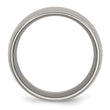Titanium Brushed Wedding Band with Engravable Unisex Design - 14
