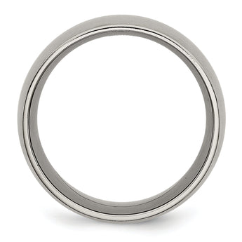 Titanium Brushed Wedding Band with Engravable Unisex Design - 14