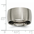 Titanium Brushed Wedding Band with Engravable Unisex Design - 14