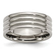 Titanium Polished Unisex Wedding Band with Engraving Option - 10