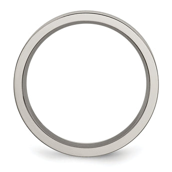 Sophia Jewelers Titanium Grooved Wedding Band with Polished Finish - 11
