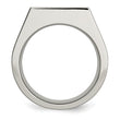 Titanium Wedding Band with White Diamond Polished Finish Unisex