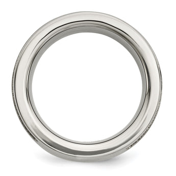 Titanium Wedding Band with Black IP-Plating and Diamonds - Birthstone Company