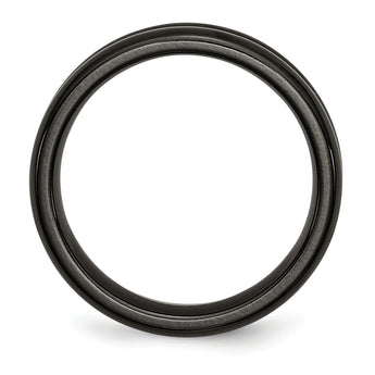 Titanium Polished Unisex Wedding Band 6mm Engravable by Sophia Jewelers - 8.5