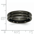 Titanium Polished Unisex Wedding Band 6mm Engravable by Sophia Jewelers - 8.5