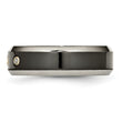 Titanium Black 14K Inlay Unisex Wedding Band with Diamonds