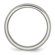 Titanium Wedding Band with Brushed Center and Beveled Edge - 11