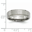 Titanium Wedding Band with Brushed Center and Beveled Edge - 11
