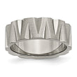 Titanium Unisex 8mm Notched Wedding Band with Polished Finish - 9.5