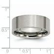 Sophia Jewelers Titanium Brushed Comfort Fit Unisex Engravable Wedding Band - 8.5