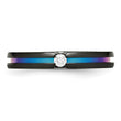 Titanium Unisex Wedding Band with Polished Multi-Color Anodized Finish
