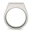 Titanium Polished and Brushed Signet Ring - Birthstone Company