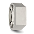Titanium Polished and Brushed Signet Ring - Birthstone Company