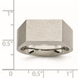 Titanium Polished and Brushed Signet Ring - Birthstone Company