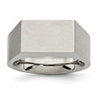 Titanium Polished and Brushed Signet Ring - Birthstone Company