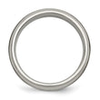 Chisel Titanium Polished 1/5 Carat Diamond Ridged Edge 7mm Band - Birthstone Company
