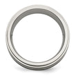 Chisel Titanium Brushed Polished and Enameled 1/4 Carat Diamond 9mm Band - Birthstone Company