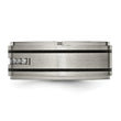 Chisel Titanium Brushed Polished and Enameled 1/4 Carat Diamond 9mm Band