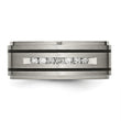Chisel Titanium Brushed Polished and Enameled 1/4 Carat Diamond 9mm Band - Birthstone Company