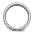 Chisel Titanium Brushed Polished and Enameled 1/2 Carat Diamond 9mm Band - Birthstone Company