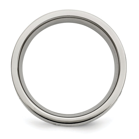 Diamond Wedding Band in Titanium, 6mm (1/2 ct. tw.)