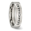 Diamond Wedding Band in Titanium, 6mm (1/2 ct. tw.)