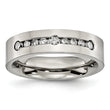 Diamond Wedding Band in Titanium, 6mm (1/2 ct. tw.)
