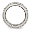Titanium Unisex Wedding Band with Black IP-Plating and Diamond