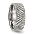 Titanium Polished Textured Ring - Birthstone Company