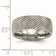 Titanium Polished Textured Ring - Birthstone Company