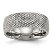 Titanium Polished Textured Ring - Birthstone Company