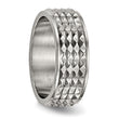 Titanium Polished Studded Ring - Birthstone Company