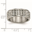 Titanium Polished Studded Ring - Birthstone Company