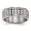 Titanium Polished Studded Ring - Birthstone Company