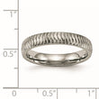 Titanium Polished Textured Ring - Birthstone Company
