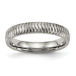 Titanium Polished Textured Ring - Birthstone Company